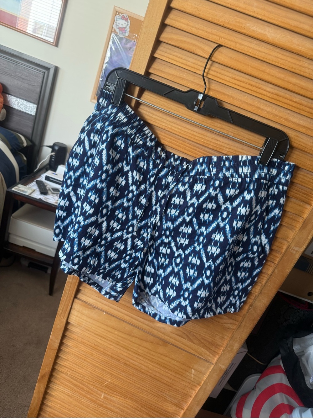 Old Navy       Navy and White High Waist Shorts